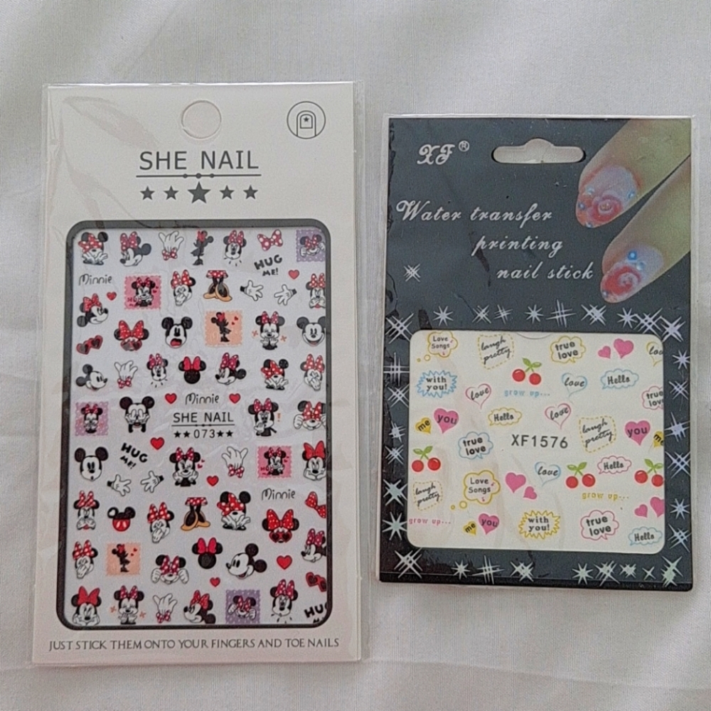 Nail art🥰 Mini and Mickey Mouse